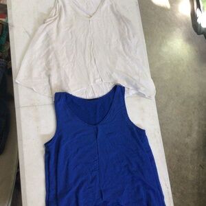 Two women’s small dressy tanks